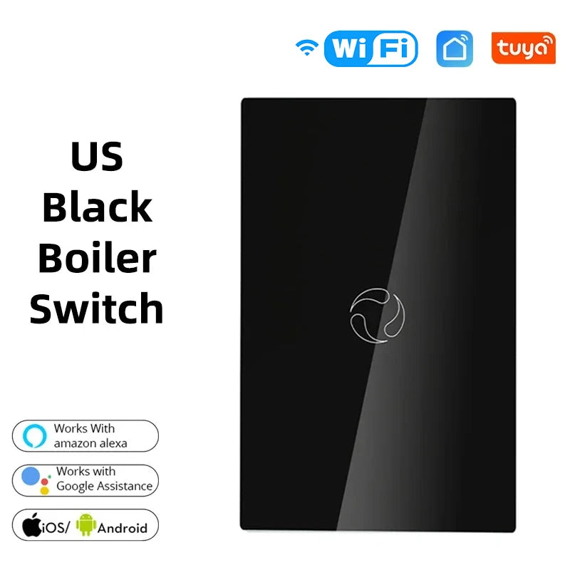 MOES Smart Boiler Switch – WiFi/ZigBee 20A Water Heater Controller with Glass Panel