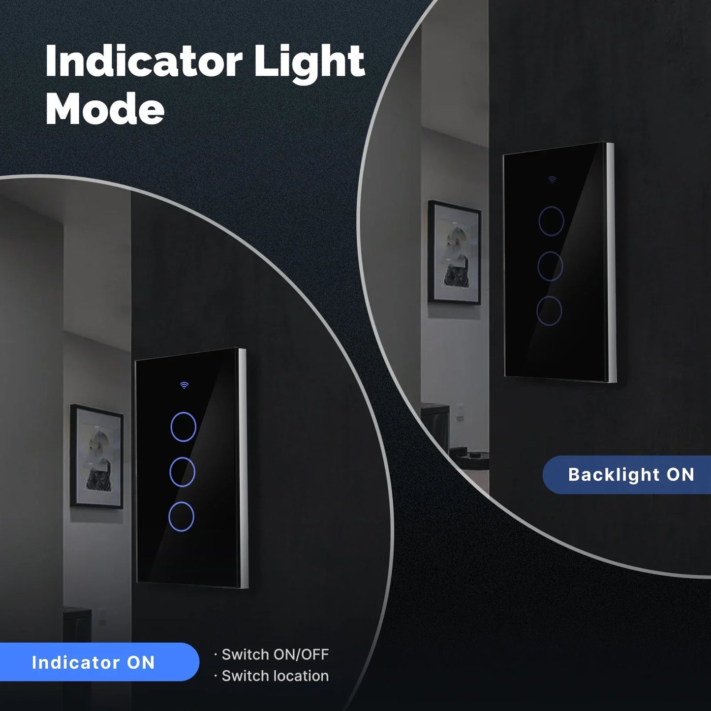 MOES ZigBee Smart Touch Light Switch | Glass Panel with App & Voice Control