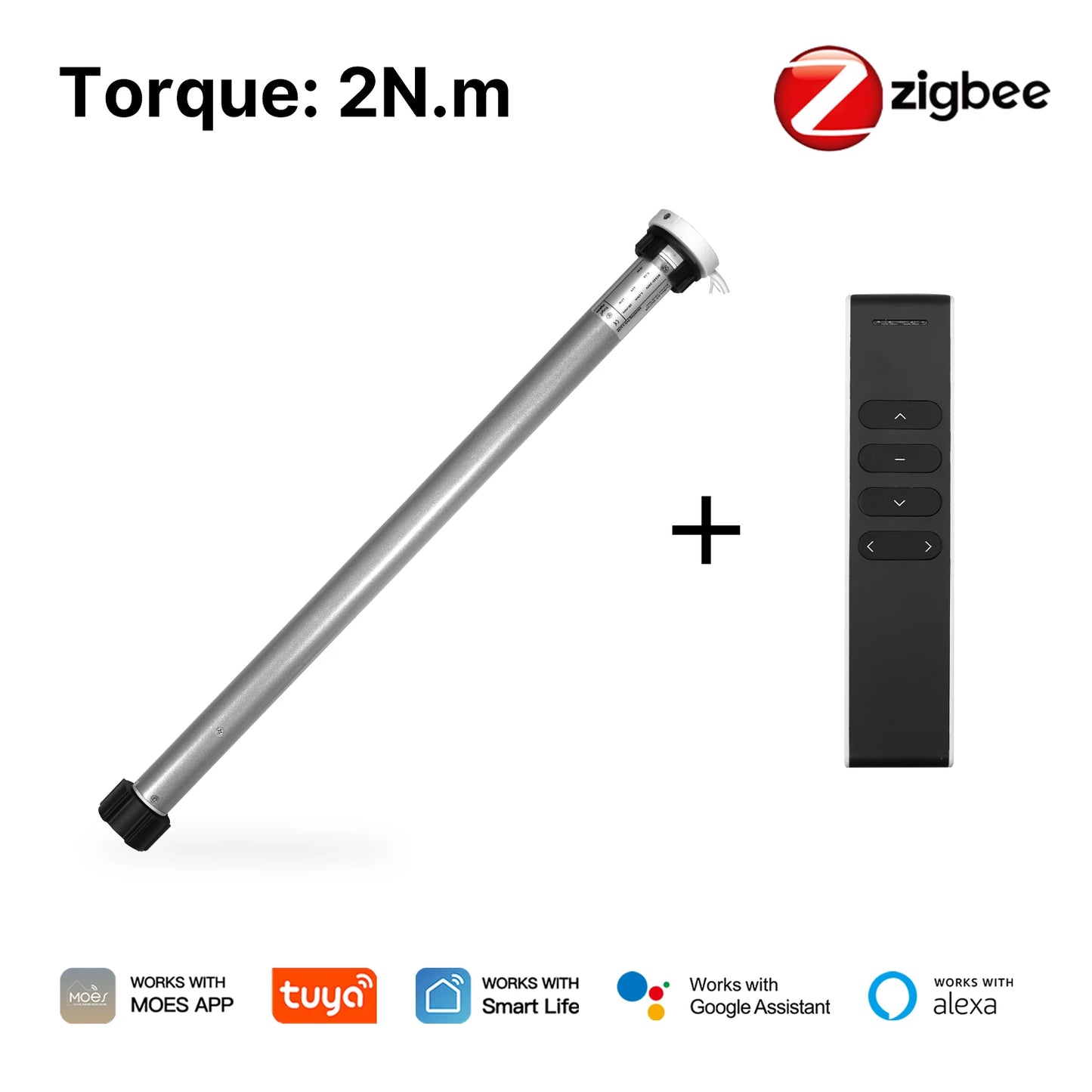 MOES ZigBee Smart Roller Blinds Motor | Automatic Shades with Voice & Remote Control