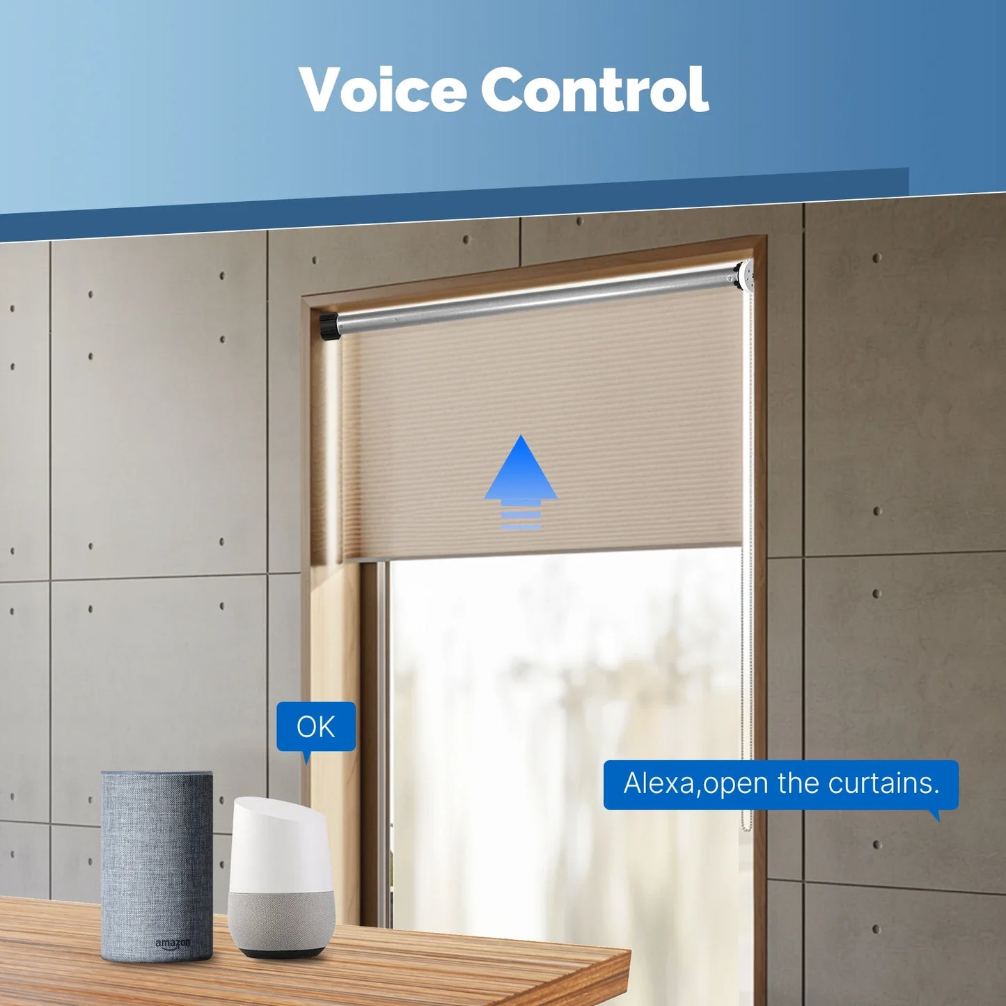 MOES ZigBee Smart Roller Blinds Motor | Automatic Shades with Voice & Remote Control