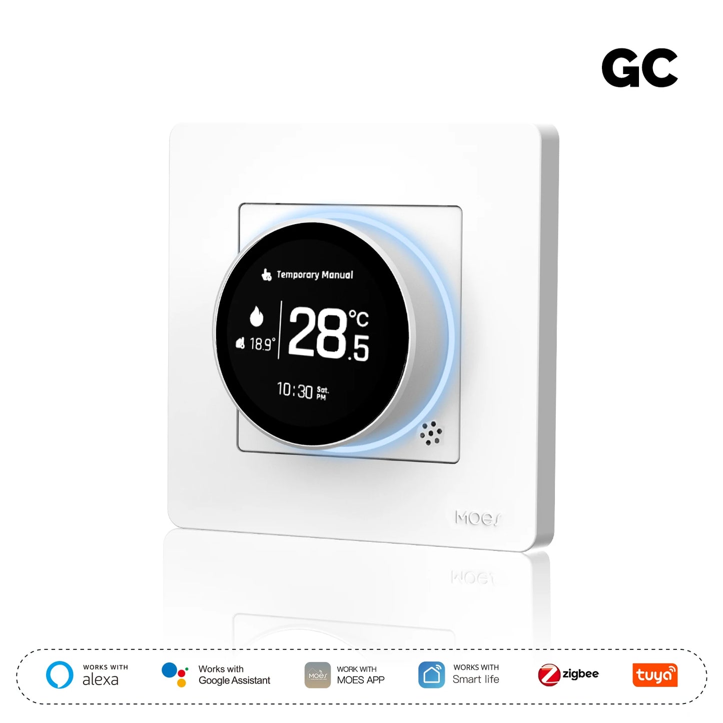 MOES Tuya ZigBee Smart Knob Thermostat – Star Ring Series