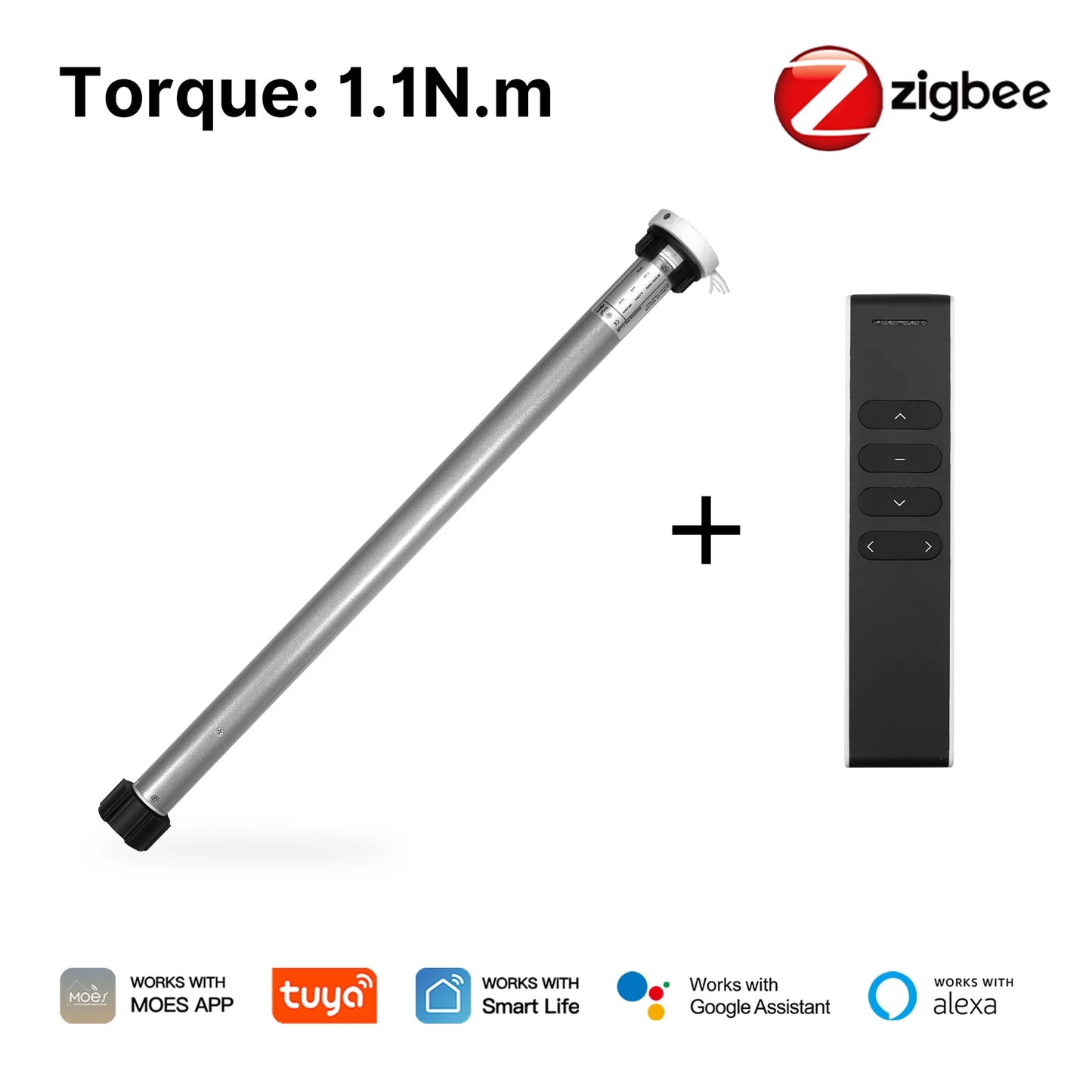 MOES ZigBee Smart Roller Blinds Motor | Automatic Shades with Voice & Remote Control