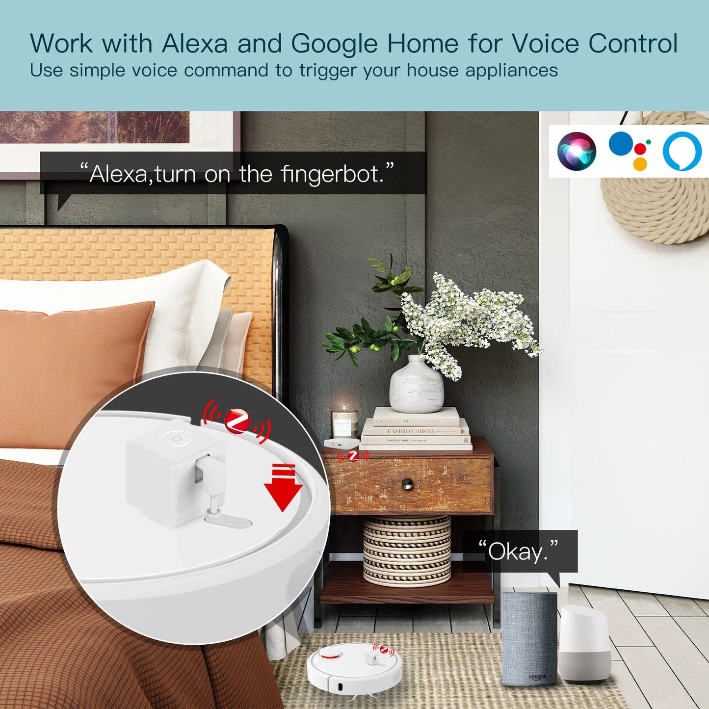 MOES Tuya ZigBee Fingerbot Plus – Smart Button Pusher with Voice & App Control