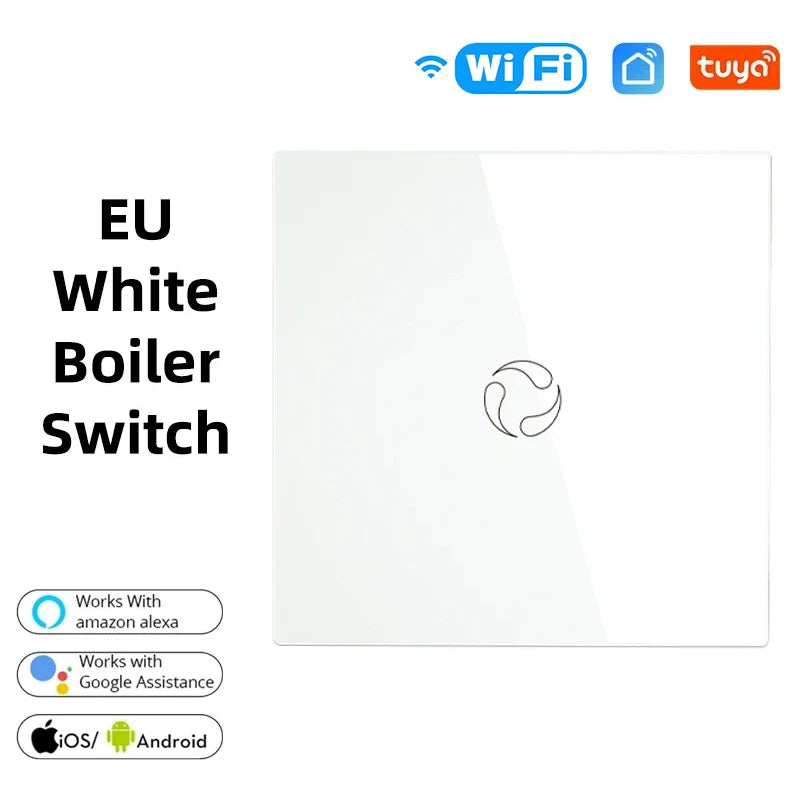 MOES Smart Boiler Switch – WiFi/ZigBee 20A Water Heater Controller with Glass Panel