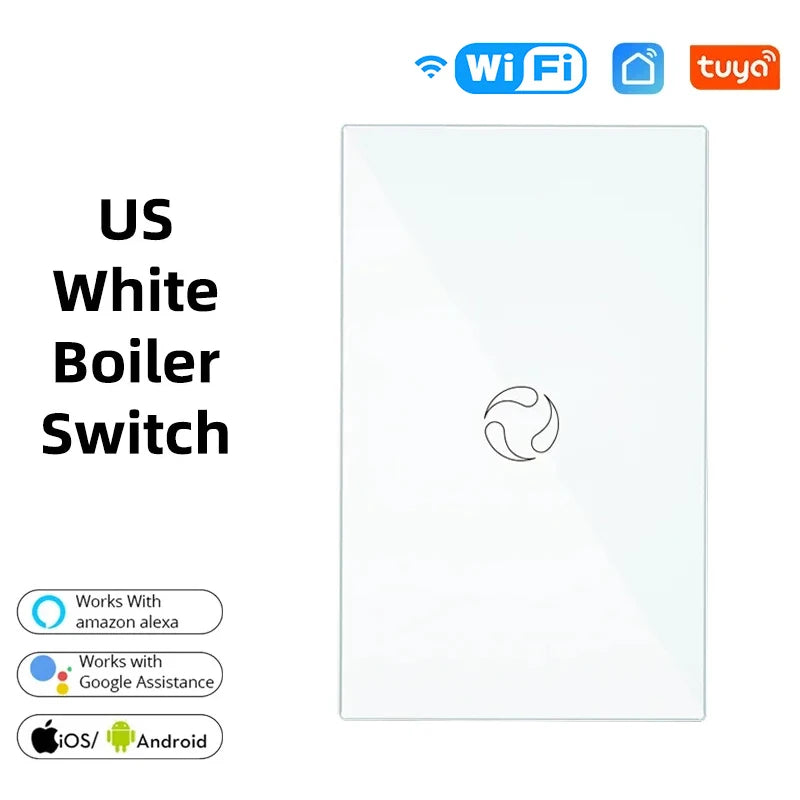 MOES Smart Boiler Switch – WiFi/ZigBee 20A Water Heater Controller with Glass Panel