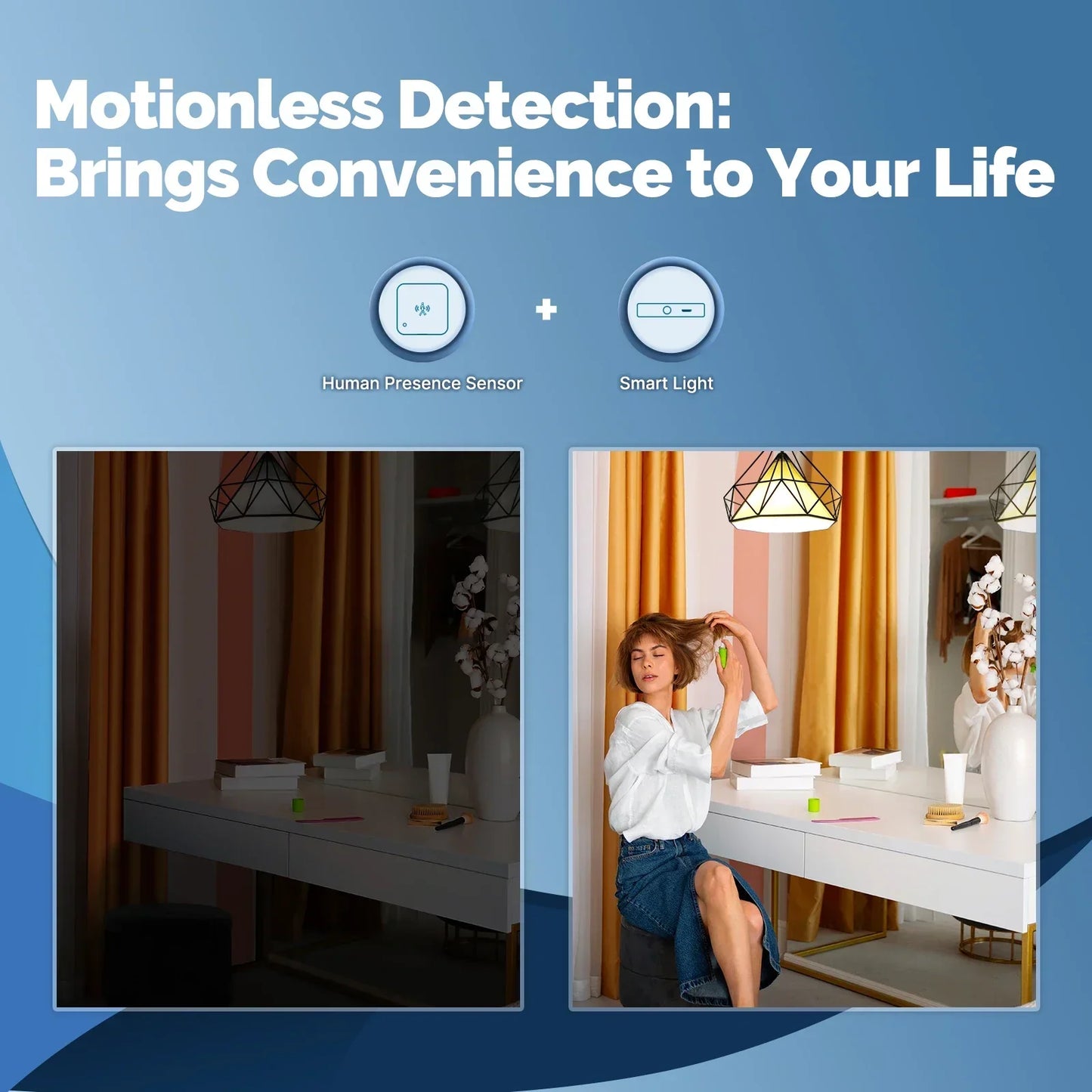 MOES Smart Presence Sensor – WiFi mmWave Motion & Light Detector