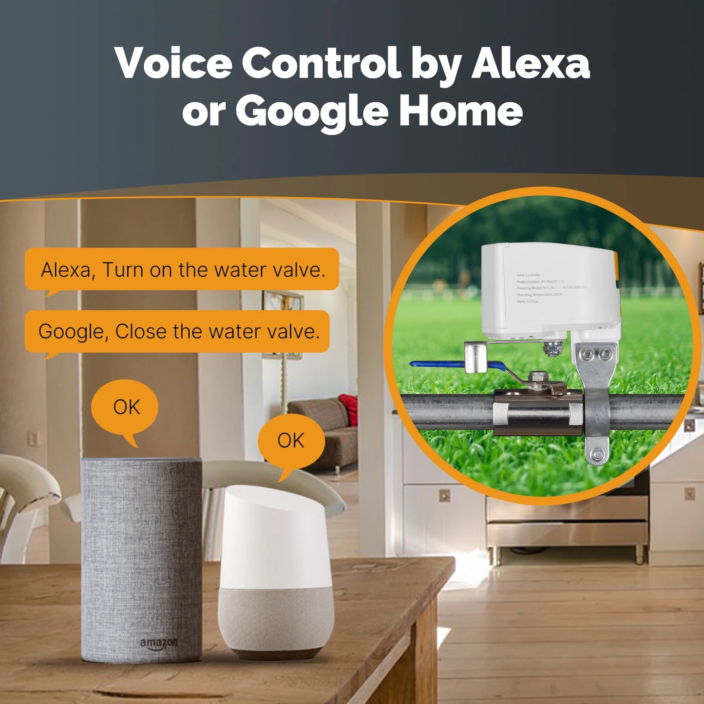 MOES Tuya ZigBee Smart Battery-Powered Water & Gas Valve Controller