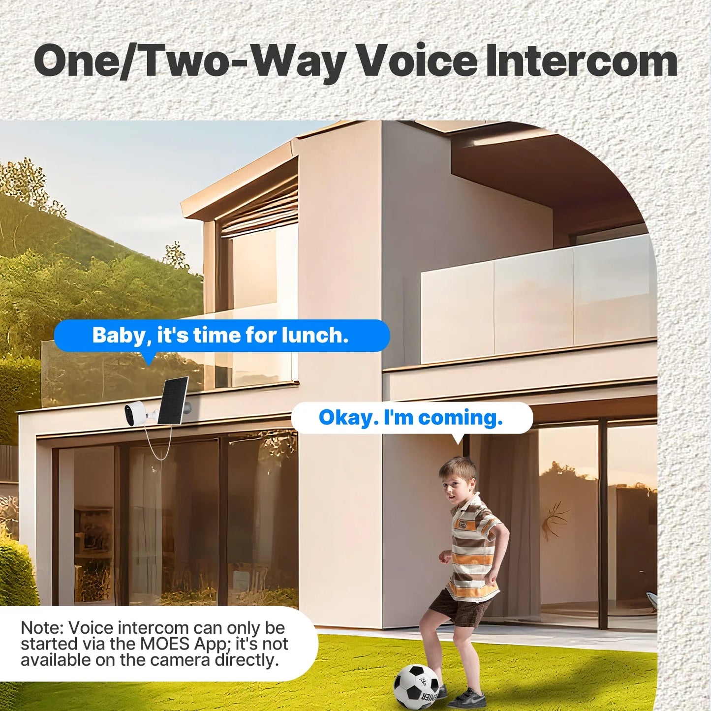 MOES Tuya WiFi 4MP HD Smart Security Camera Solar Charging IP65 Waterproof Full Color Night Vision Works With Alexa Google Home