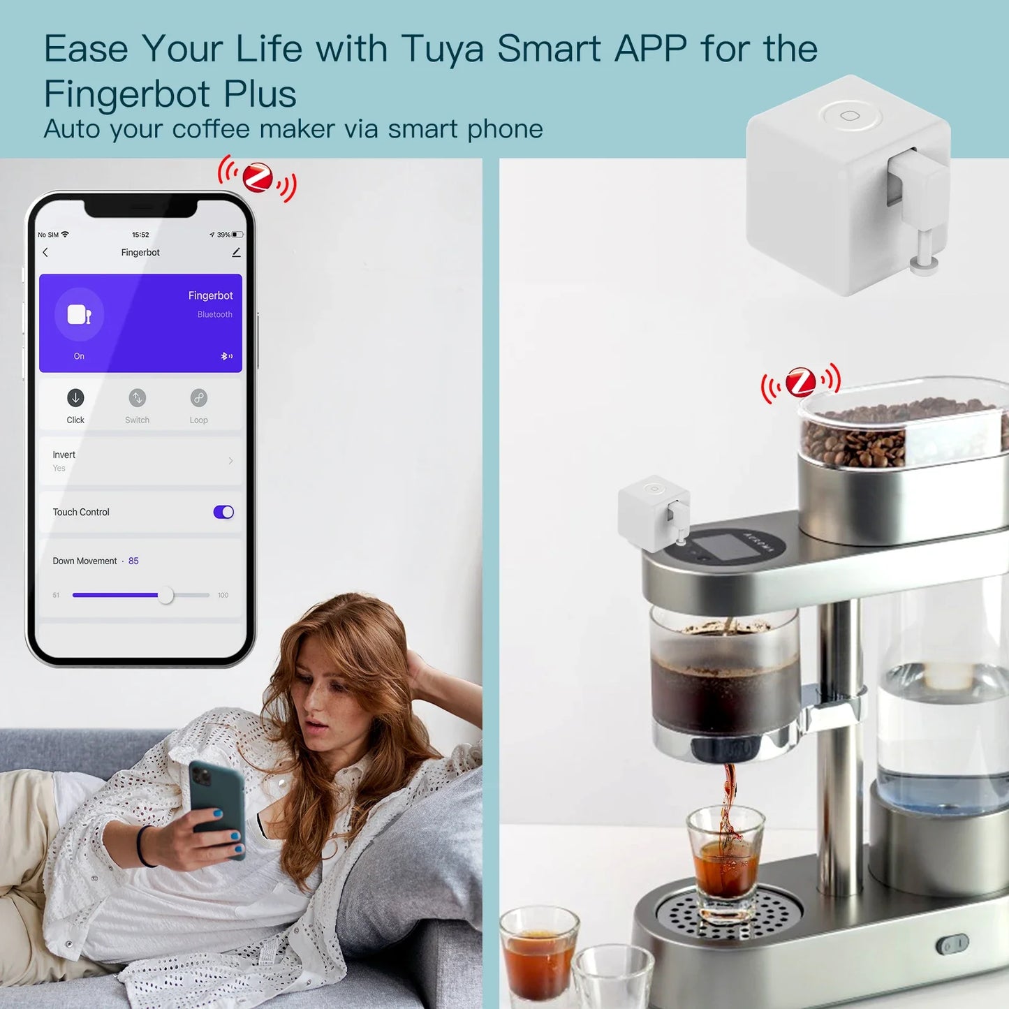 MOES Tuya ZigBee Fingerbot Plus – Smart Button Pusher with Voice & App Control