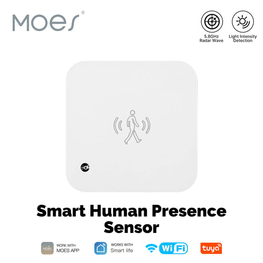 MOES Smart Presence Sensor – WiFi mmWave Motion & Light Detector