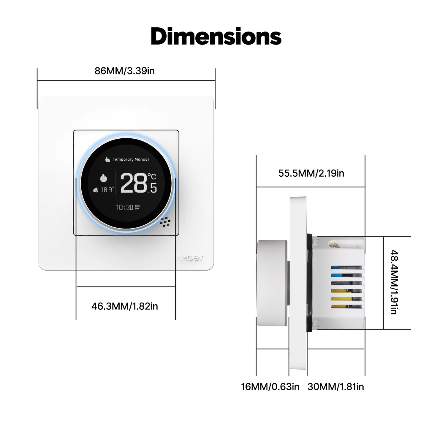 MOES Tuya ZigBee Smart Knob Thermostat – Star Ring Series