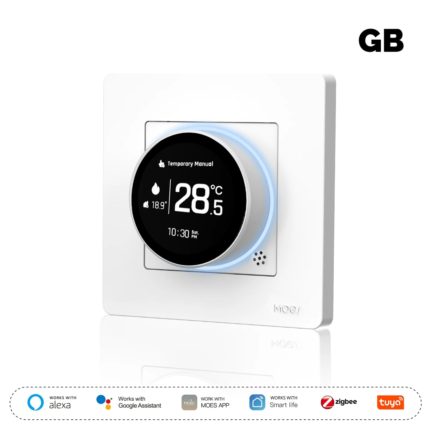 MOES Tuya ZigBee Smart Knob Thermostat – Star Ring Series