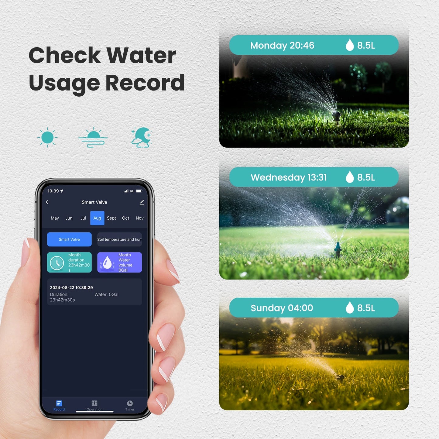 MOES Tuya Smart Solar Water Timer – WiFi Irrigation Controller with Soil Sensor & Brass Inlet (IP65)