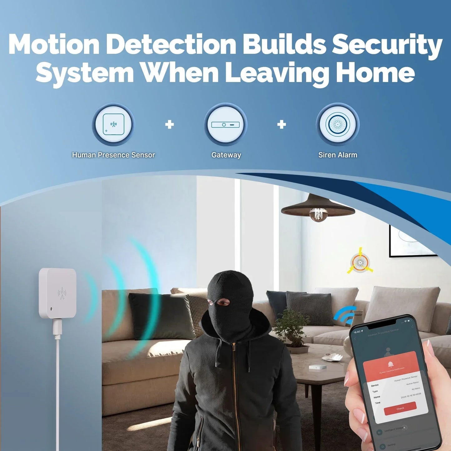 MOES Smart Presence Sensor – WiFi mmWave Motion & Light Detector