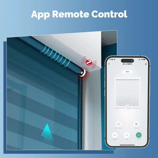 MOES ZigBee Smart Roller Blinds Motor | Automatic Shades with Voice & Remote Control