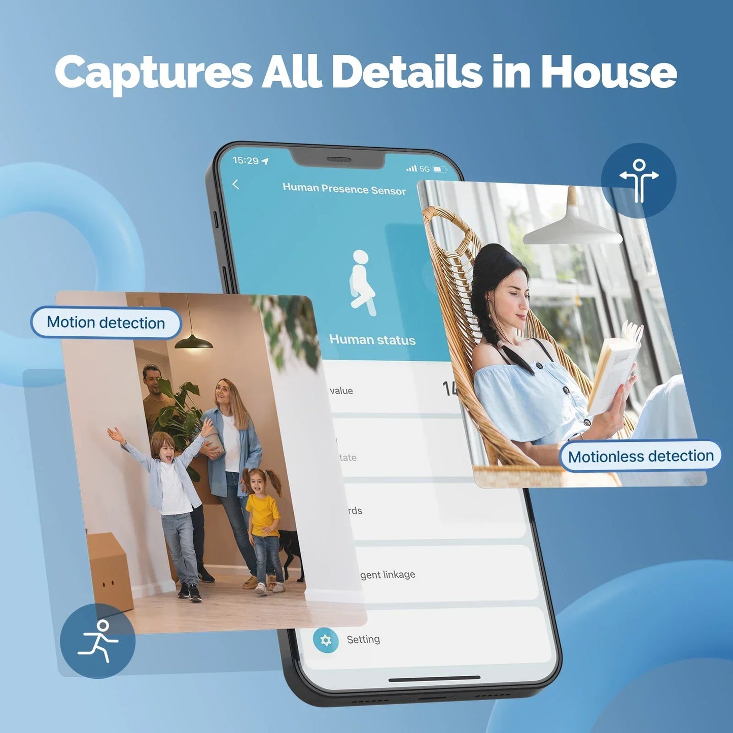MOES Smart Presence Sensor – WiFi mmWave Motion & Light Detector