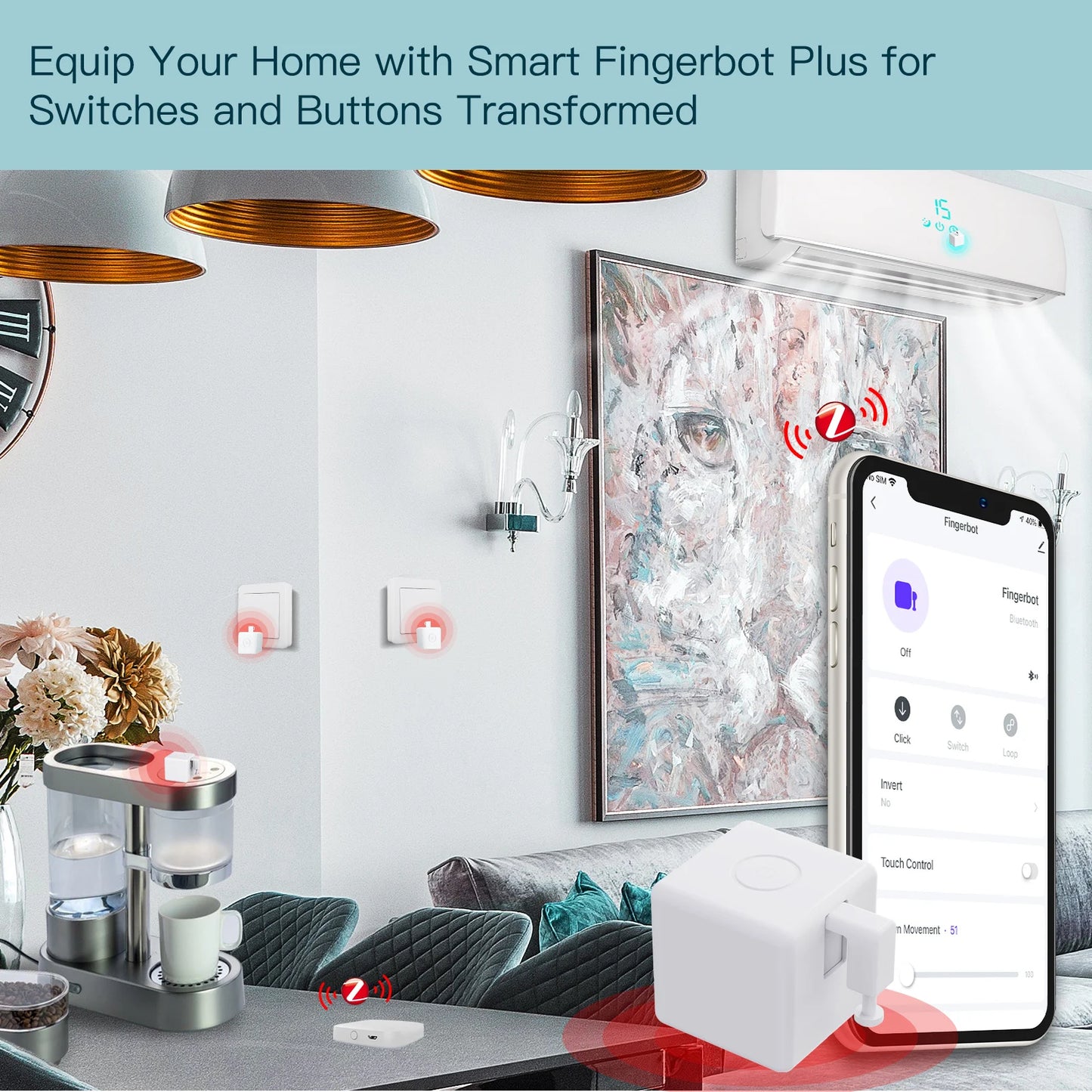 MOES Tuya ZigBee Fingerbot Plus – Smart Button Pusher with Voice & App Control