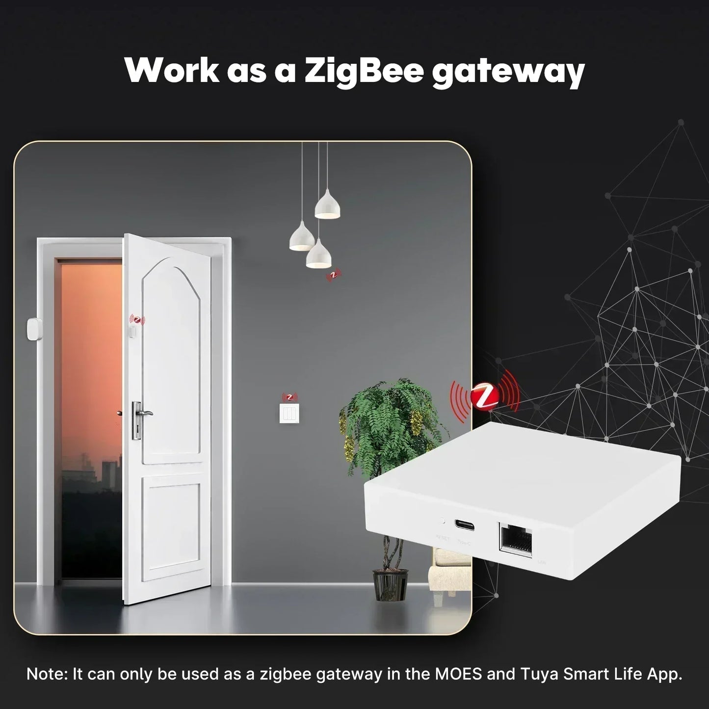 MOES Tuya Matter Hub – ZigBee & Thread Smart Home Gateway