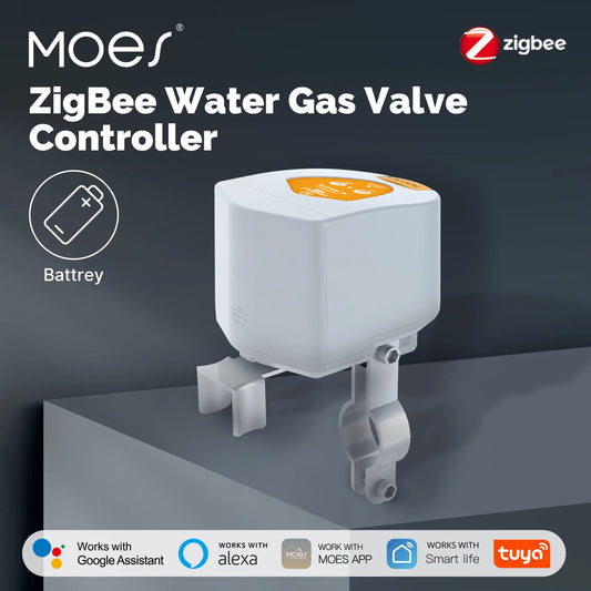 MOES Tuya ZigBee Smart Battery-Powered Water & Gas Valve Controller