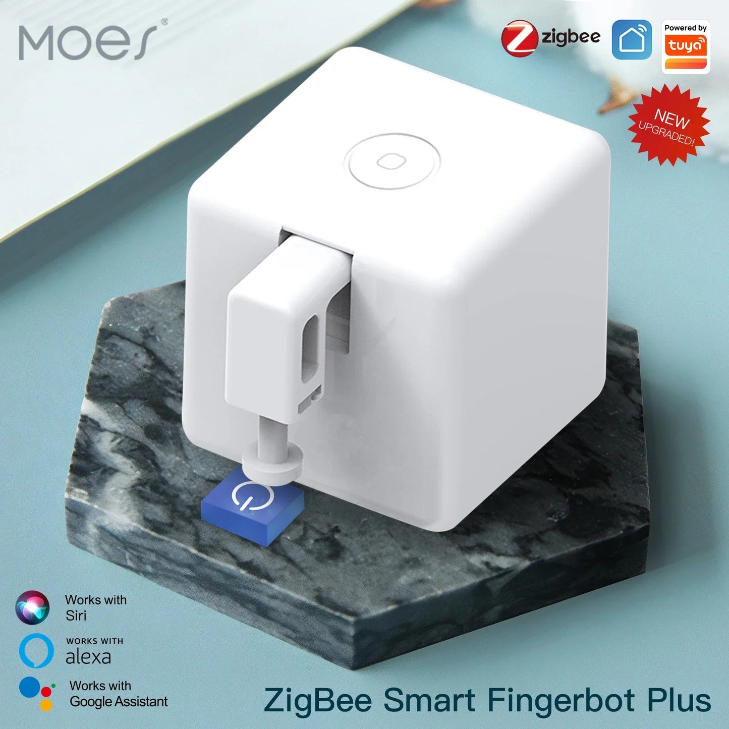 MOES Tuya ZigBee Fingerbot Plus – Smart Button Pusher with Voice & App Control