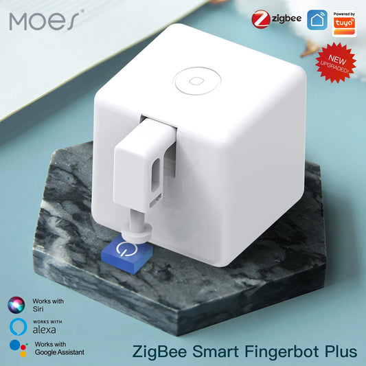 MOES Tuya ZigBee Fingerbot Plus – Smart Button Pusher with Voice & App Control